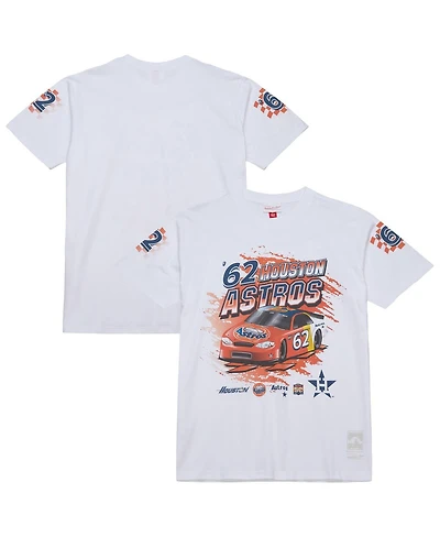Mitchell & Ness Men's White Houston Astros Speedway Car T-Shirt