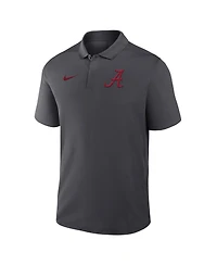 Nike Men's Anthracite Alabama Crimson Tide Primetime Victory Primary Logo Performance Polo Shirt