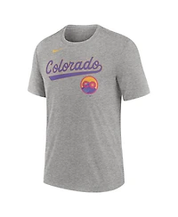 Nike Men's Heather Charcoal Colorado Rockies 2025 City Connect Tri-Blend T-Shirt