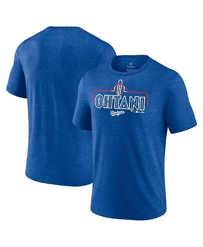 Fanatics Men's Royal Los Angeles Dodgers Exclusive Neon Tri-Blend T-Shirt