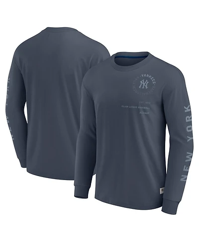 Fanatics Men's Blue New York Yankees Elements Future Ground Tonal Info Long Sleeve T-Shirt