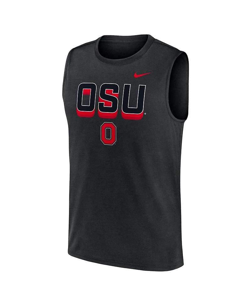 Nike Men's Black Ohio State Buckeyes Primetime Tricode Legend Performance Tank Top