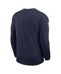 Nike Men's Navy Dallas Cowboys Sideline Coaches Uv Performance Long Sleeve T-Shirt