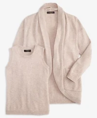Charter Club Womens Cashmere Sleeveless Crewneck Sweater Cashmere Cocoon Cardigan Macys Exclusive