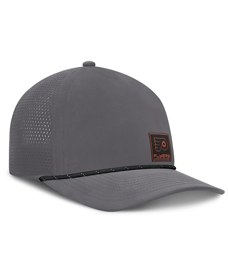 Fanatics Men's Gray Philadelphia Flyers Captain Rope Adjustable Hat