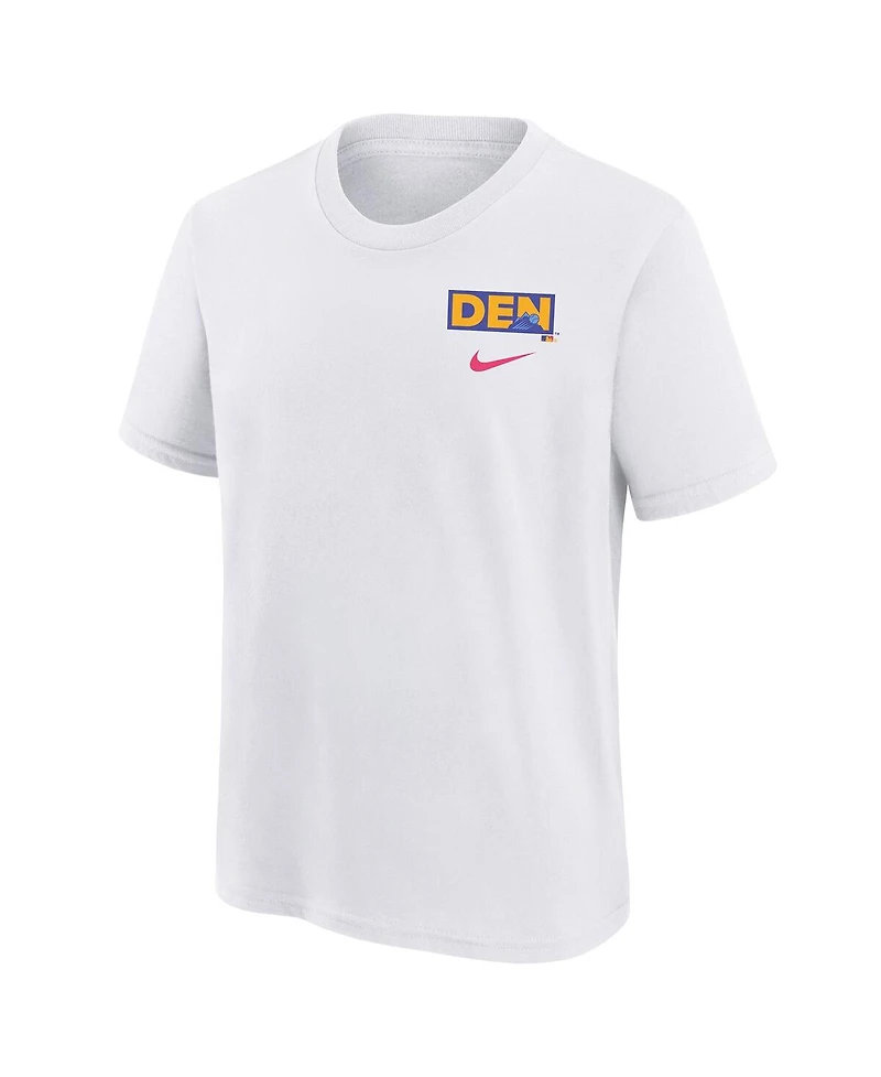 Nike Big Boys and Girls White Colorado Rockies 2025 City Connect T-Shirt