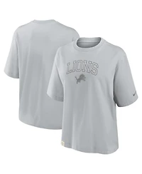 Nike Women's Gray Detroit Lions Glory Arch Boxy T-Shirt