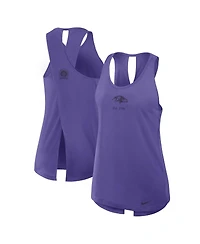 Nike Women's Purple Baltimore Ravens Glory Crisscross Performance Tank Top