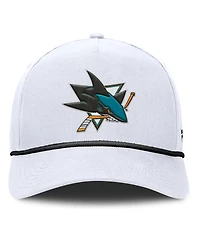 Fanatics Men's White San Jose Sharks Rope A-Frame Adjustable Hat