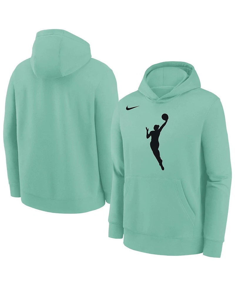 Nike Big Boys and Girls Mint Wnba Logo Essential Team Pullover Hoodie