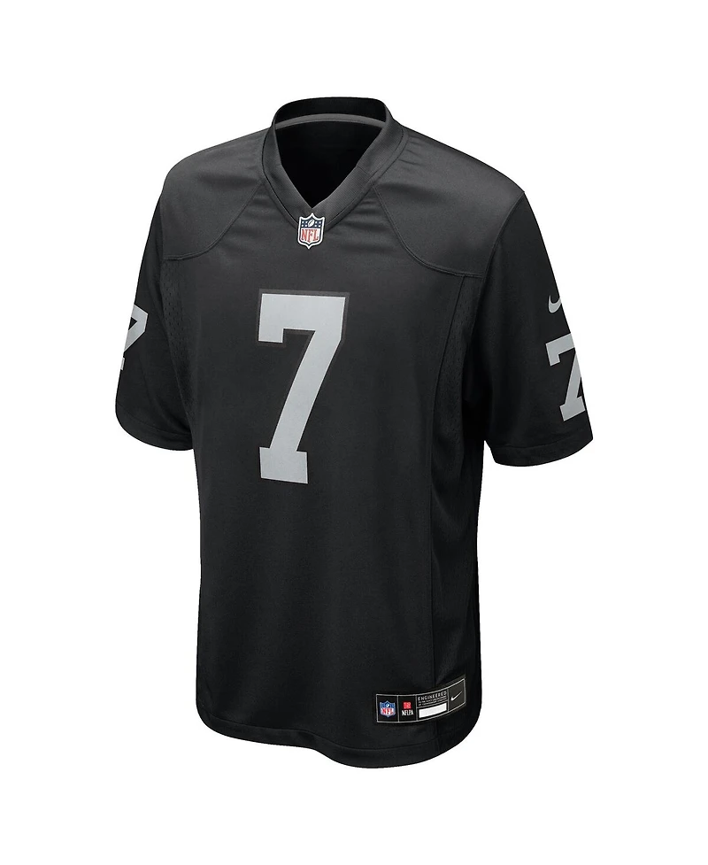 Nike Men's Geno Smith Black Las Vegas Raiders Game Player Jersey