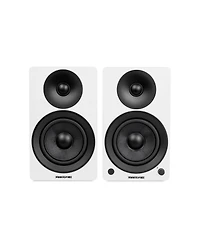 Fluance RT81 Elite High Fidelity Vinyl Turntable (White) with Ai41 Powered 5" Stereo Bookshelf Speakers (White Walnut), Diamond Stylus, Belt Driv