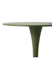 23.5" Round Outdoor Indoor Metal Cocktail Dining Table