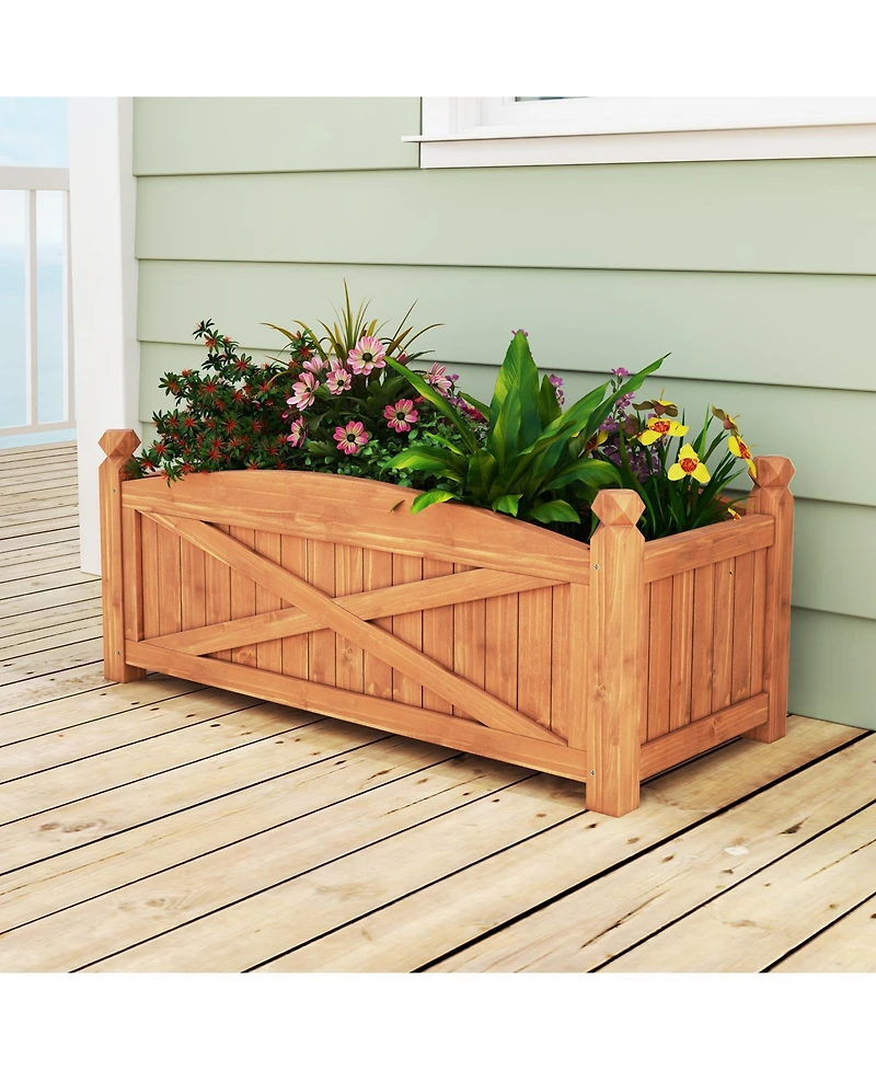 Wooden Raised Garden Bed Drainage Holes for Patio Garden