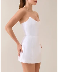 Heiress Beverly Hills Women's Strapless Sheen Corset Mini Dress