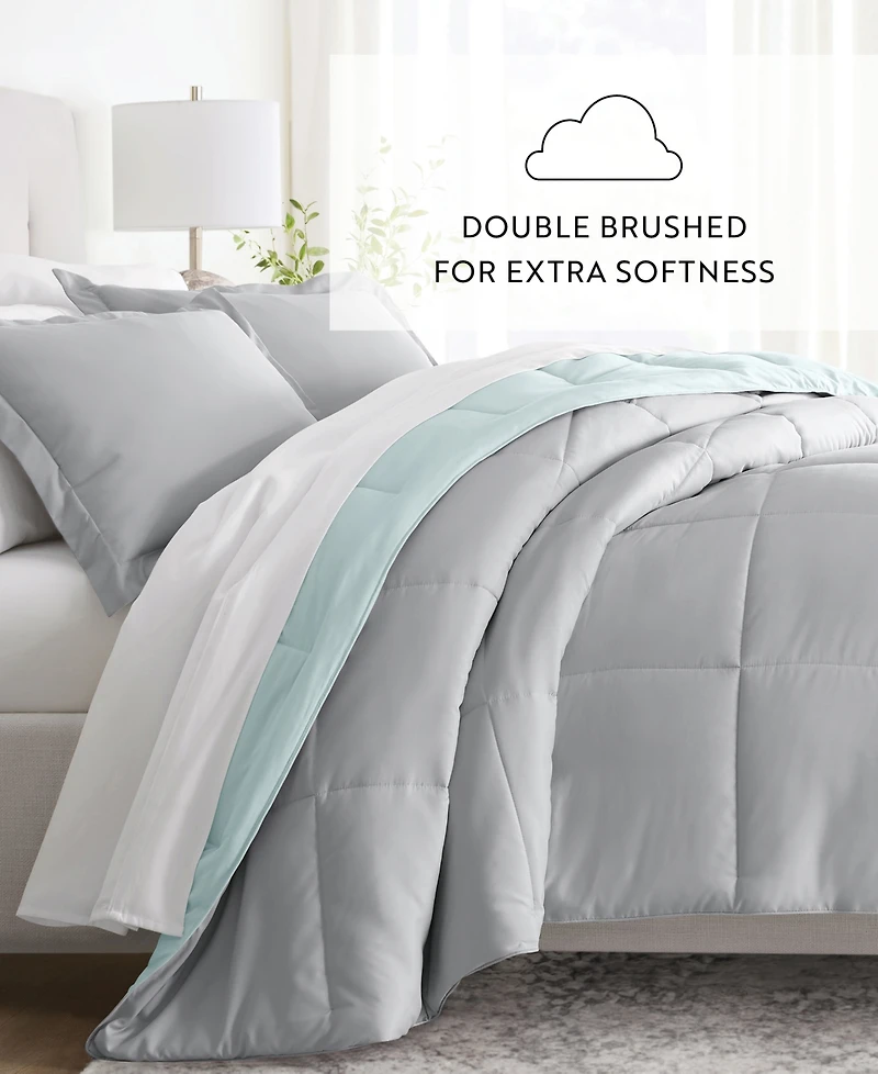 ienjoy Home All Season Lightweight Down Alternative Reversible 3-Pc. Comforter Set, King/California King
