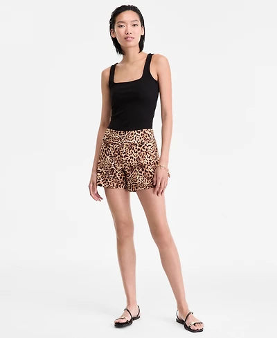 I.n.c. International Concepts Women's Cheetah-Print Shorts, Exclusively at Macy's