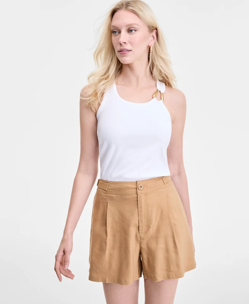 I.n.c. International Concepts Women's Linen-Blend Shorts, Exclusively at Macy's