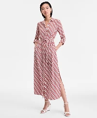 I.n.c. International Concepts Women's Printed Shirt Maxi Dress, Exclusively at Macy's