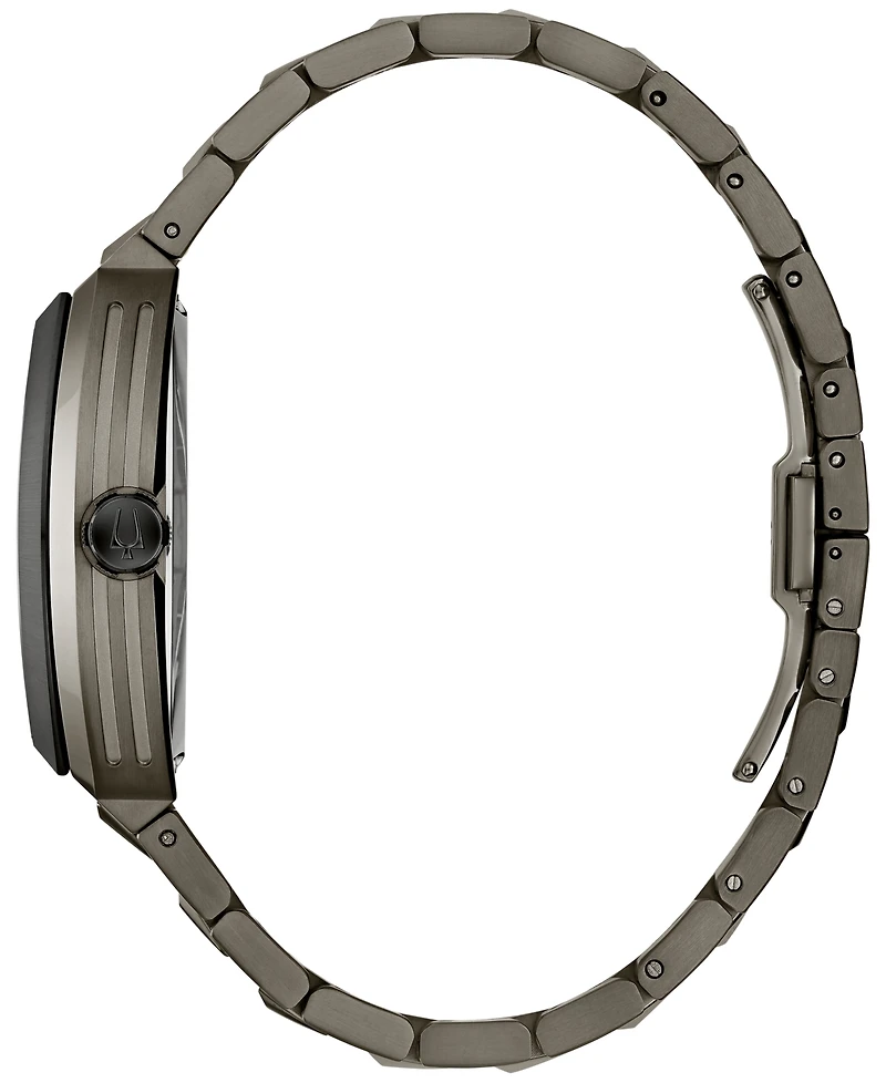 Bulova Men's Maquina Automatic Gray Stainless Steel Bracelet Watch 40mm