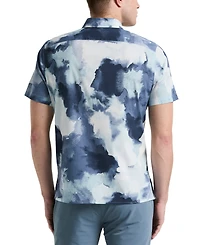 Perry Ellis Men's Short Sleeve Watercolor Print Button-Front Shirt