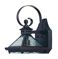 Hammered Glass Wall Light for Entryway Hallway or Bathroom