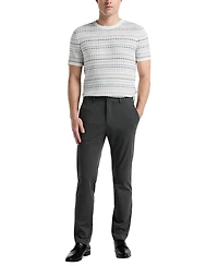 Perry Ellis Men's Jacquard Multicolor Short Sleeve Geometric Print Sweater