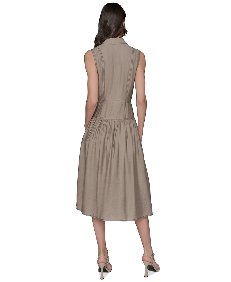 Karl Lagerfeld Paris Women's Sleeveless Tiered Dress