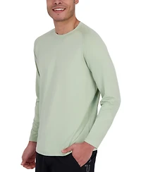 Spyder Men's Long Sleeve Waffle-Knit Crewneck Swim Shirt