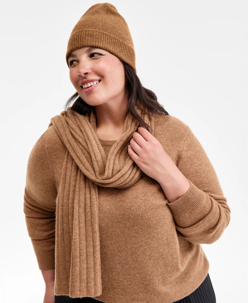 Charter Club 100% Cashmere Cuffed Beanie, Created for Macys