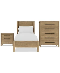 Davie 3-Pc. Twin Set (Panel Bed, Chest & 3-Drawer Nightstand)