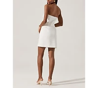 Astr the Label Women's Bow-Detail Strapless Mini Dress