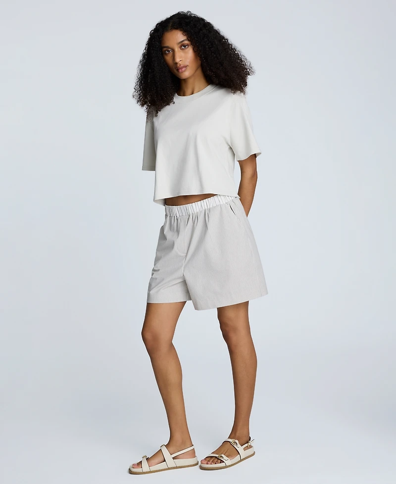 Kenneth Cole Women's Elastic-Waist Pull-On Boxer Shorts