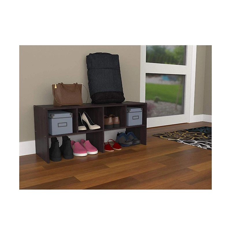 ClosetMaid 508200 Shelf Organizer with Shoe Rack and Cube Storage, Espresso