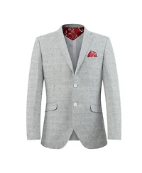 Elie Balleh Boys Silver Slim Fit Melange Jacket