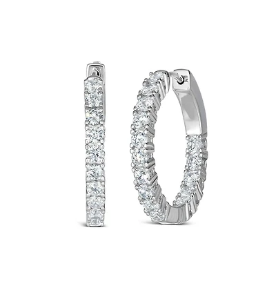 Anna Zuckerman Inside Out 1 Carat Cz Crystalline Hoops
