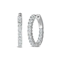 Anna Zuckerman Inside Out 1 Carat Cz Crystalline Hoops