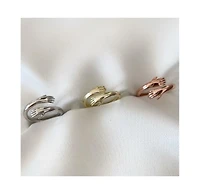 Spero London Hug Ring With Hands Sterling Silver and Gold Plated