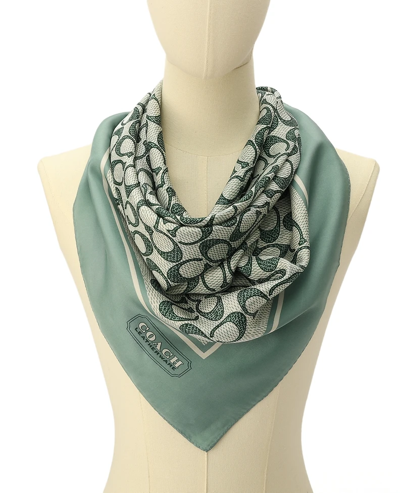 Coach Women's Vintage Signature Print Silk Square Scarf