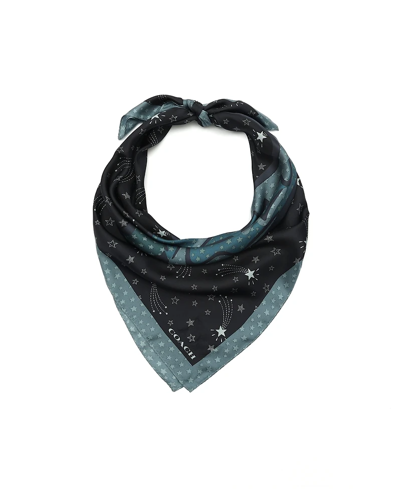 Coach Women's Shooting Star Rexy Print Silk Square Scarf