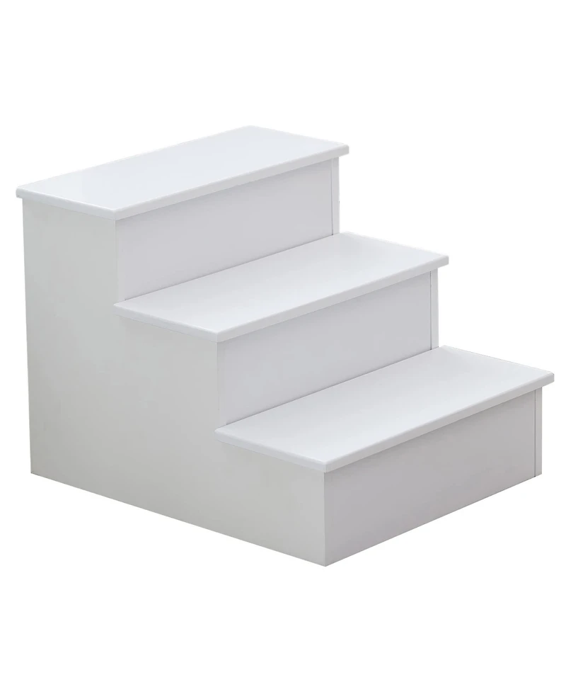 Kings Brand Furniture Darien 3 Step Wood Step Stool for Adults or Kids, Dog Stairs