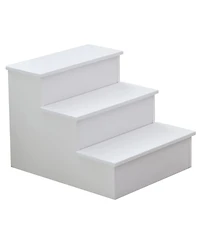 Kings Brand Furniture Darien 3 Step Wood Step Stool for Adults or Kids, Dog Stairs