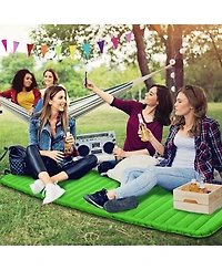 3 Inch Thick Inflatable Waterproof Camping Sleeping Pad-Green