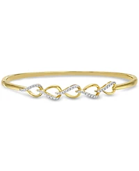 Diamond Link Bangle (1/4 c.t t.w.) in 10k Yellow Gold