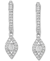 Diamond Dangle Earrings (1/4 ct. t.w.) in 10k White Gold