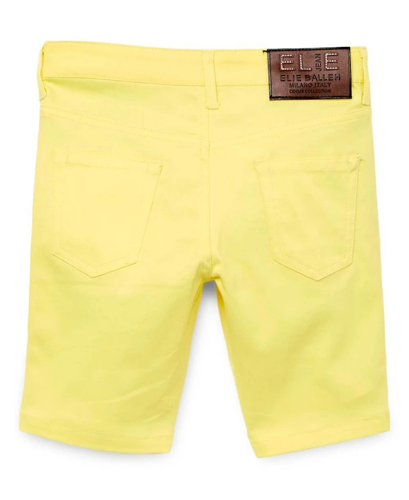 Elie Balleh Big Boys Yellow Cotton Twill Short
