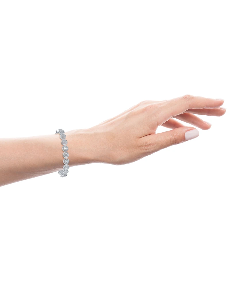 Diamond Halo Bracelet (5 ct. t.w.) in 10k White Gold