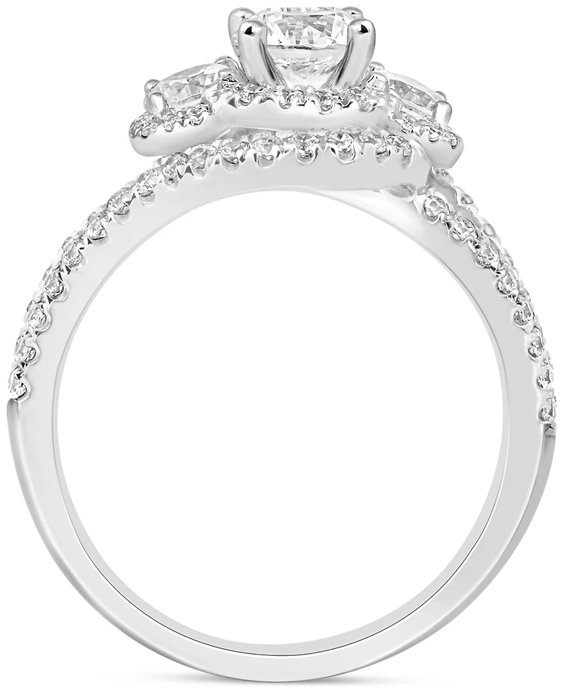 Diamond Halo Ring (1-1/2 ct. t.w.) 14k White or Yellow Gold