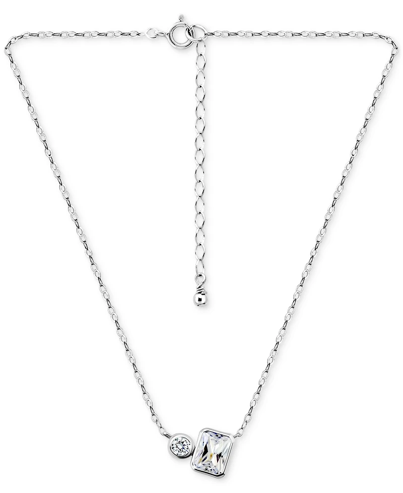 Giani Bernini Cubic Zirconia Collar Necklace, 16" + 2" extender, Exclusively at Macy's