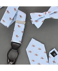 Trafalgar Men's Down The Stretch Racehorse Linen Blend Bow Tie